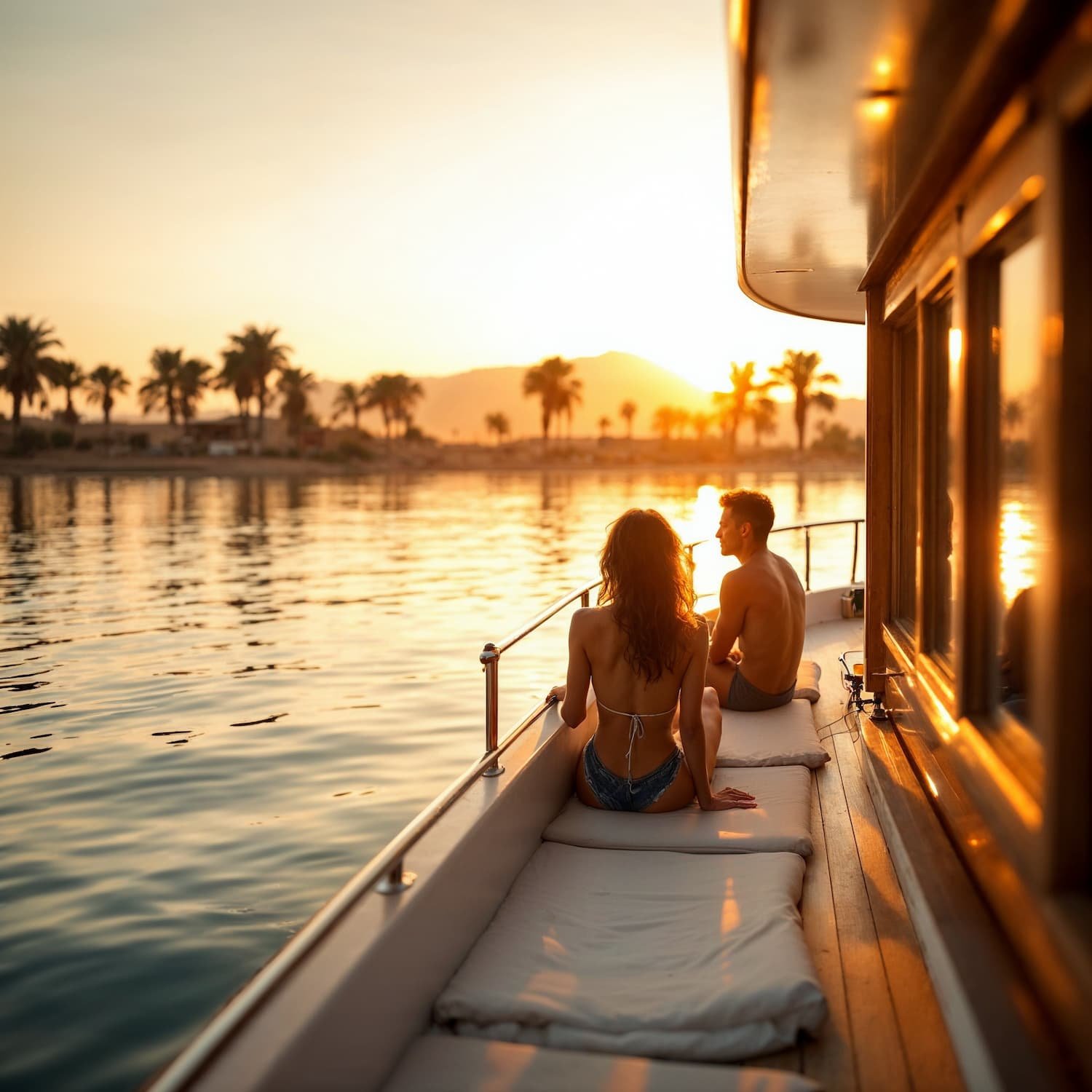 viajeros en un velero