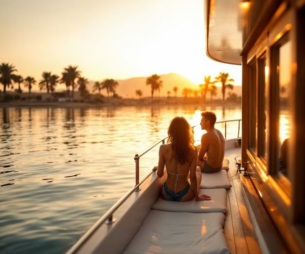 viajeros en un velero